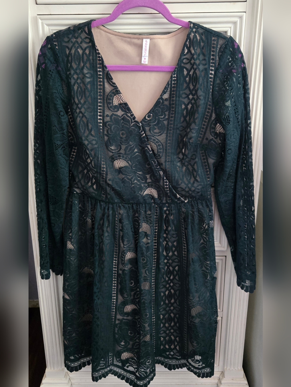 Xhilaration Green Lace Dress Size M